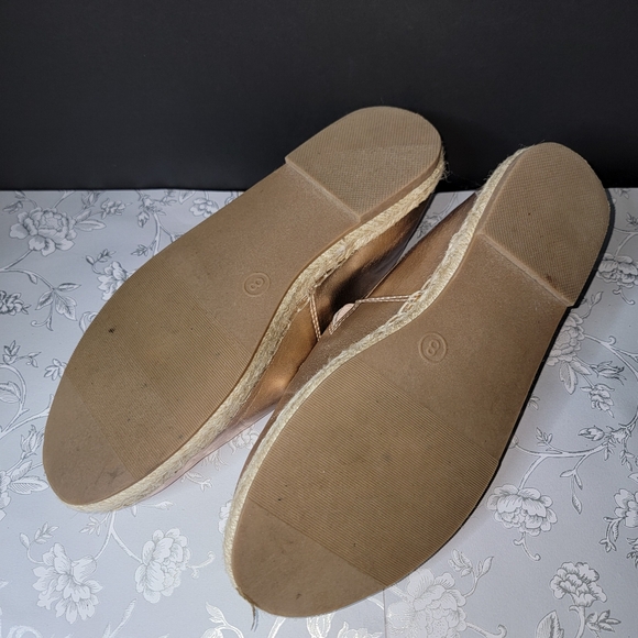 A New Day Rose Gold Espadrilles Women's Size 8 Floral Shoes - Picture 8 of 11